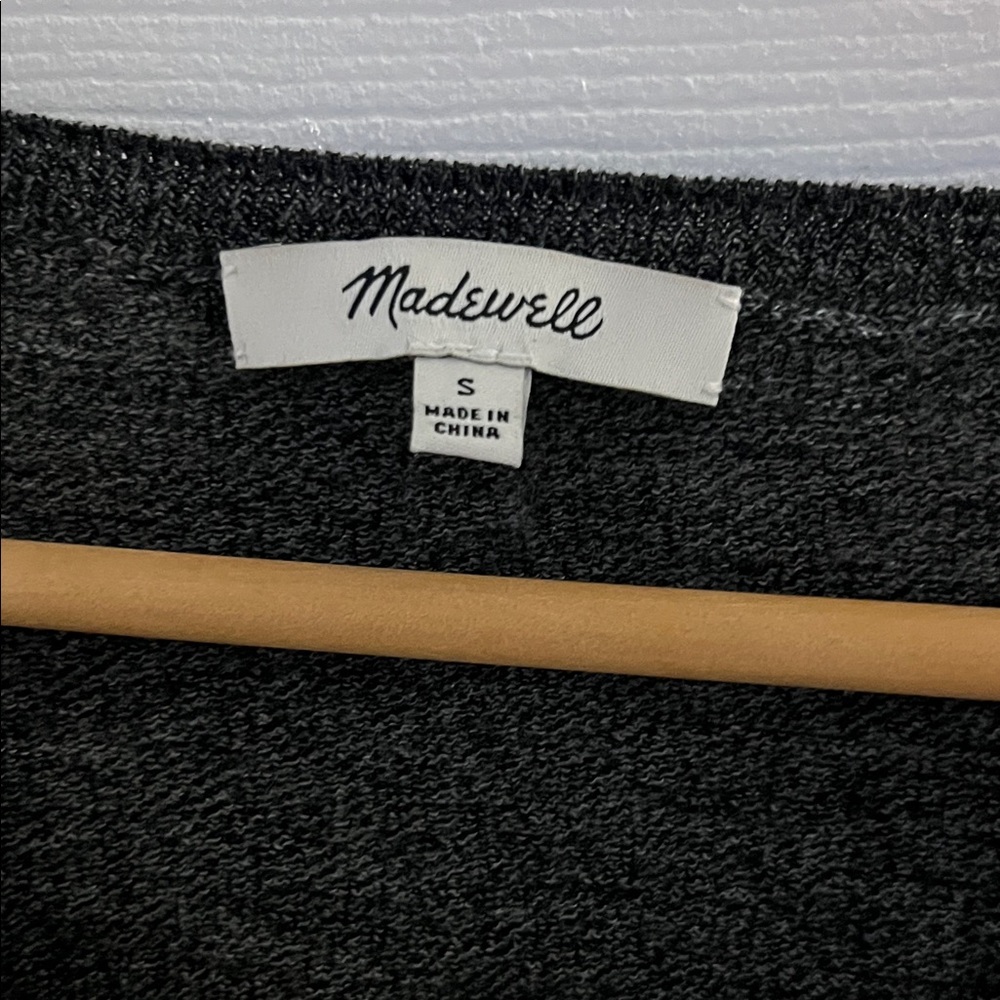 Madewell Charcoal Gray Crew Neck Sweater - Picture 2 of 3